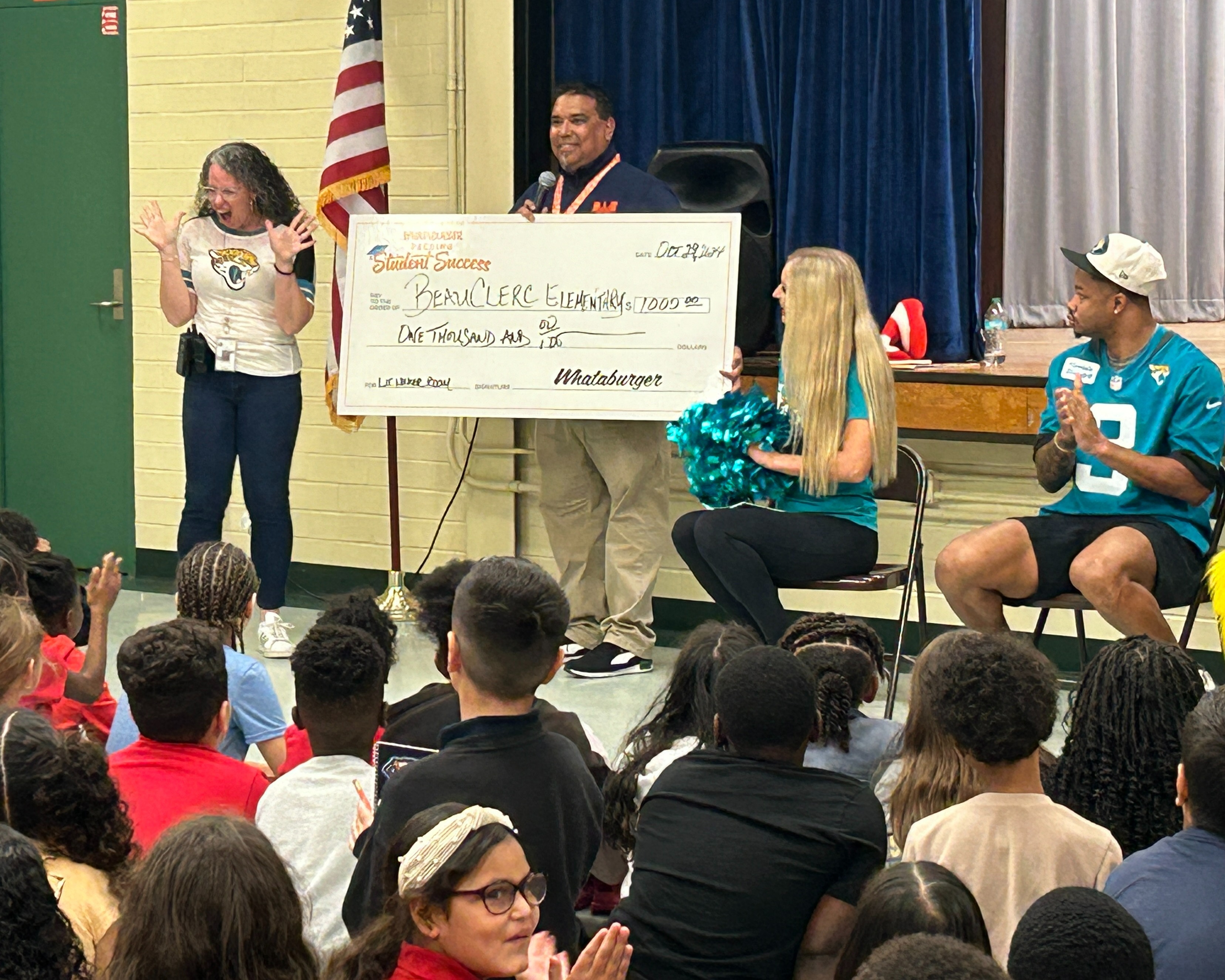Whataburger presenting check at Beauclerc