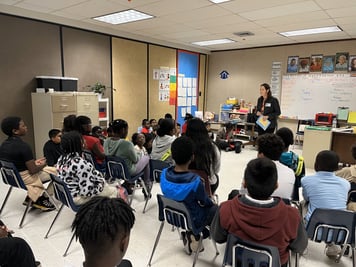 Morrow Elementary_Judge speaking to class