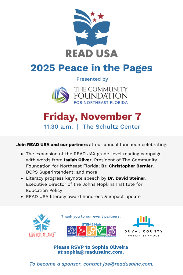 READ USA 2025 Peace in the Pages Invitation